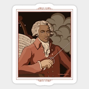 Portrait of Joseph Bologne Chevalier de Saint-Georges Sticker